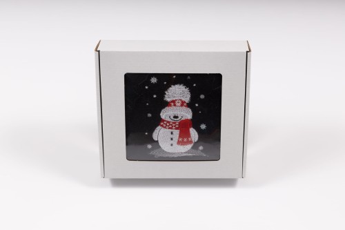 ręcznik świąteczny bałwanek czarny.jpg