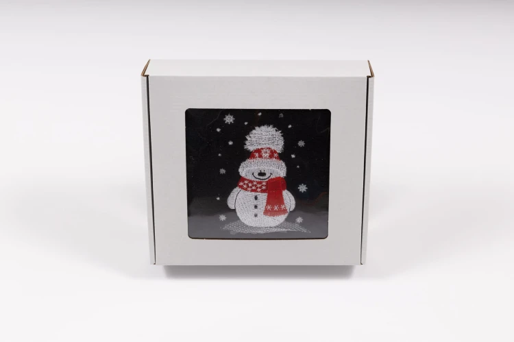 ręcznik świąteczny bałwanek czarny.jpg