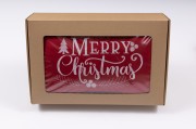 Świąteczna poduszka dekoracyjna 30x50 cm z welwetu cegiełki z haftem Merry Christmas i antyalergicznym wypełnieniem