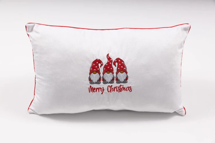 poduszka świąteczna  krasnale biała.jpg