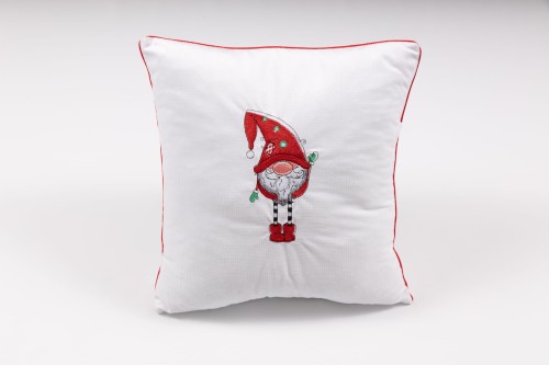 poduszka świąteczna  krasnal biała.jpg