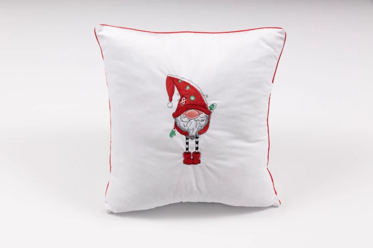 poduszka świąteczna  krasnal biała.jpg