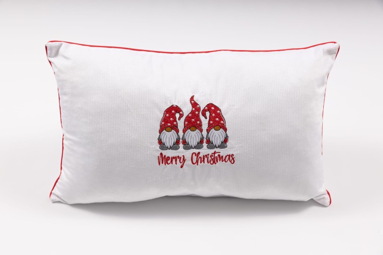 poduszka świąteczna  krasnale biała.jpg