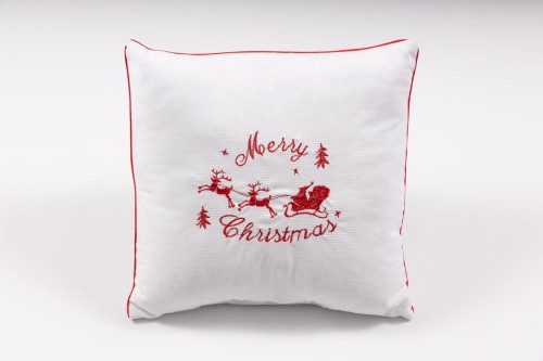 poduszka świąteczna Merry Christmas i renifery biała.jpg