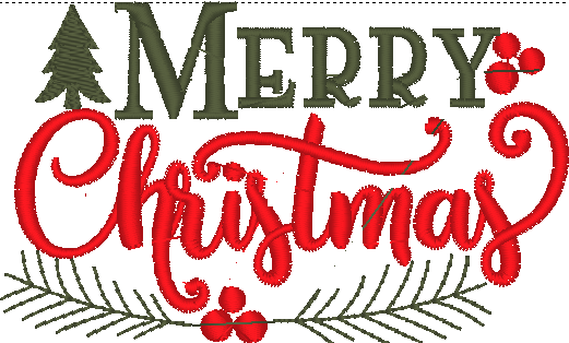 Prezentacja dostępnych haftowanych wzorów do wyboru przy zakupie bieżnika: merry christmas