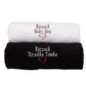 Komplet ręczników Babci i Dziadka biały i czarny.jpg