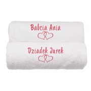 Komplet ręczników na Dzień Babci i Dzaidka białe.jpg