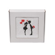 Ręcznik z haftem zakochana para