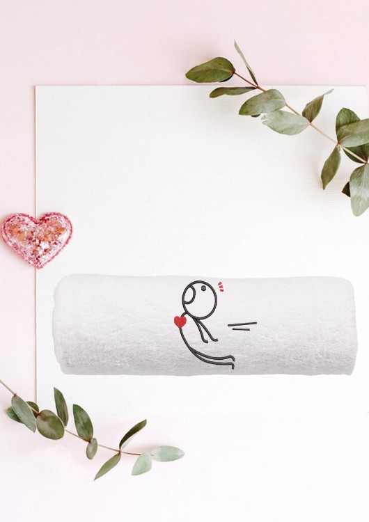 rulon chłopiec z magnesem różowe tło