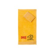 Ręcznik do przedszkola z haftem domku i imieniem dziecka, bawełna premium 500g.