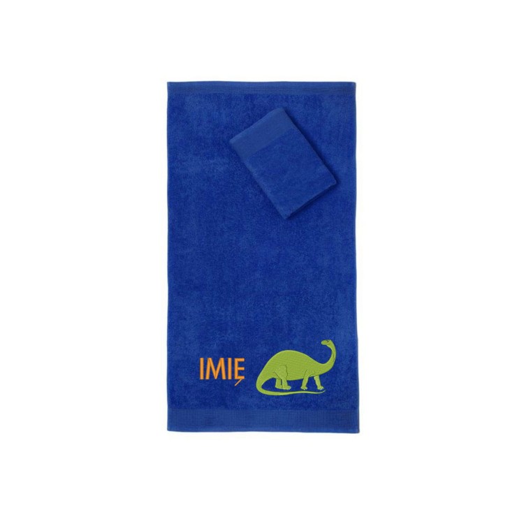 Ręcznik do przedszkola z haftem dinozaur