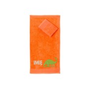 Ręcznik do przedszkola z haftem dinozaur