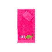 Ręcznik do przedszkola z haftem dinozaur