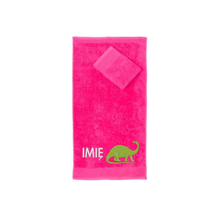 Ręcznik do przedszkola z haftem dinozaur