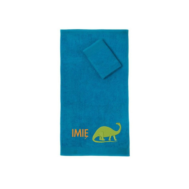 Ręcznik do przedszkola z haftem dinozaur