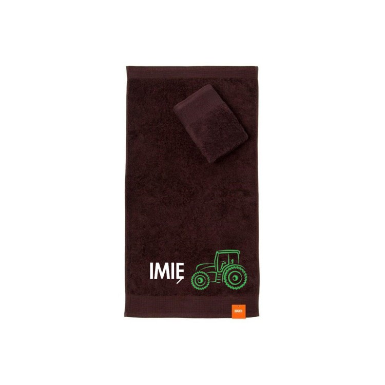 Ręcznik do przedszkola z haftem traktor
