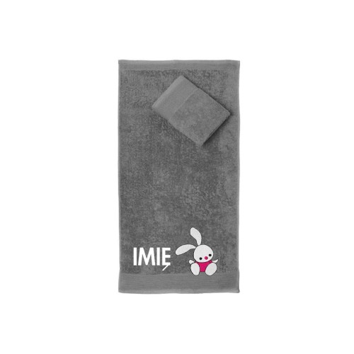 Ręcznik do przedszkola z haftem króliczek