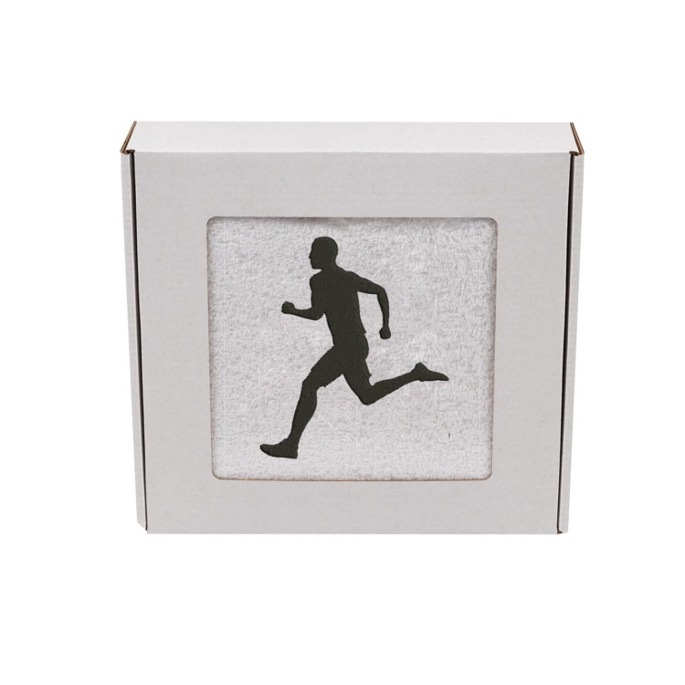 Ręcznik z haftem biegacz