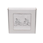 Ręcznik z haftem rowerzyści