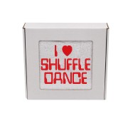Ręcznik bawełniany 500g z wyraźnym haftem „I love Shuffle Dance”