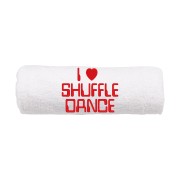 Ręcznik bawełniany 500g z wyraźnym haftem „I love Shuffle Dance”