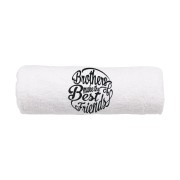 Personalizowany ręcznik z haftem dla brata z haftem " Brothers make the best of friends".