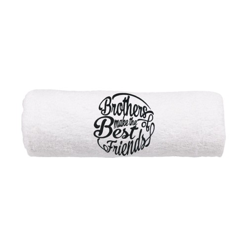 Personalizowany ręcznik z haftem dla brata z haftem " Brothers make the best of friends".