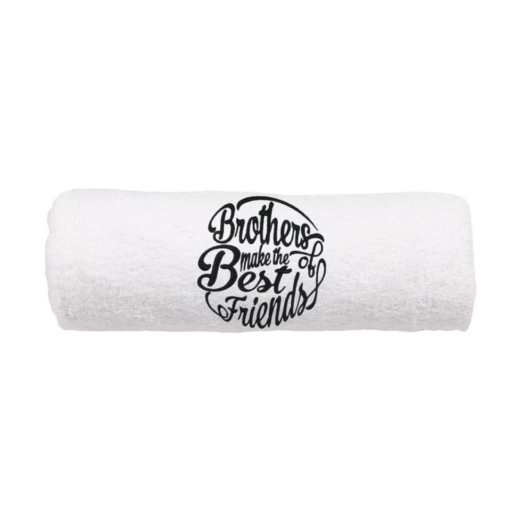 Personalizowany ręcznik z haftem dla brata z haftem " Brothers make the best of friends".