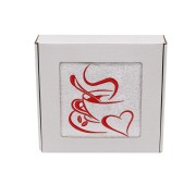 Ręcznik z haftem kawa