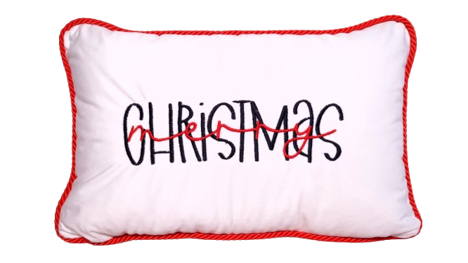 Poduszka świąteczna biała  Merry Christmas