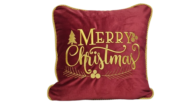 Poduszka świąteczna czerwona merry christmas