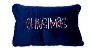 Poduszka świąteczna granatowa merry christmas