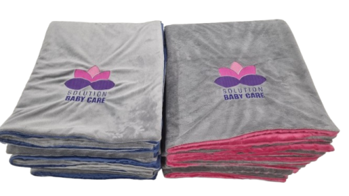 koc reklamowy minky kropeczki/velvet minky