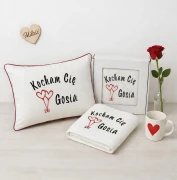 poduszka i ręcznik kocham Cię