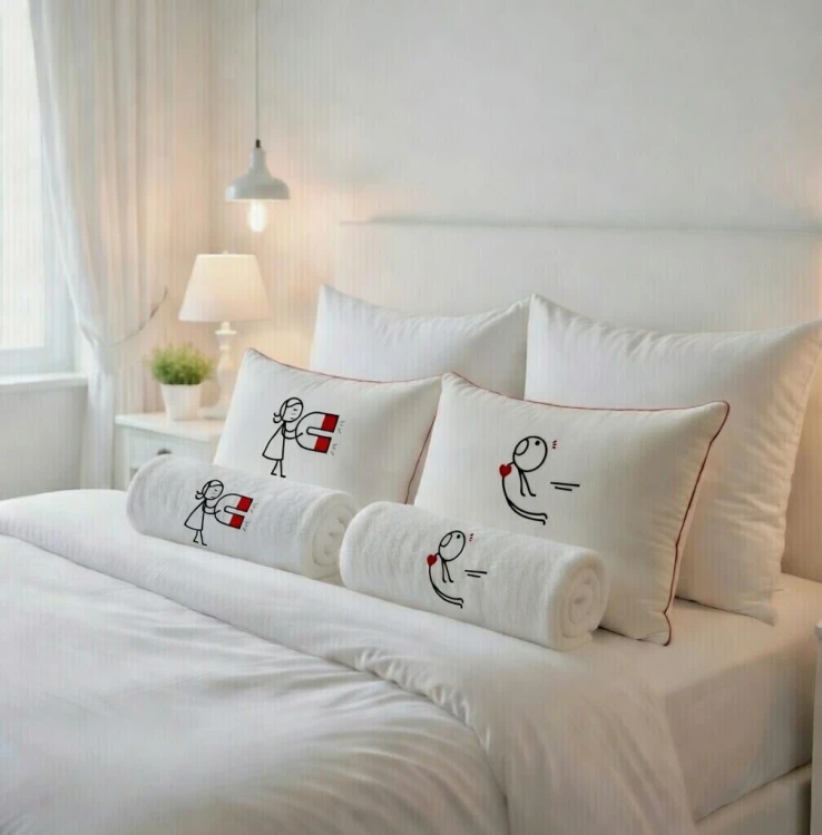 ręcznik z haftem dziewczynka z magnesem