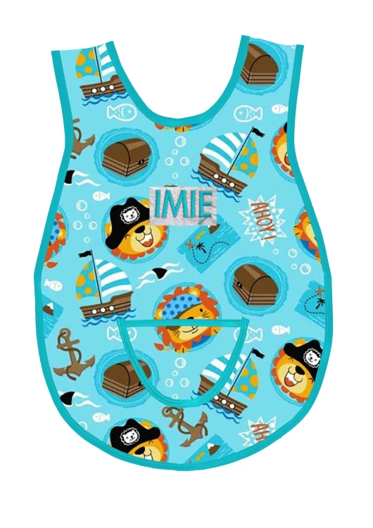 fartuszek miś pirat na turkusie wz 1800 turkusowa lamówka.jpg